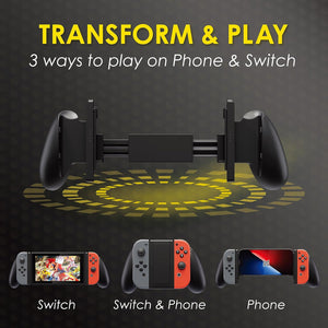 MGC PROTEUS Transforming 3-in-1 Grip Compatible with Nintendo Switch Joy-Con