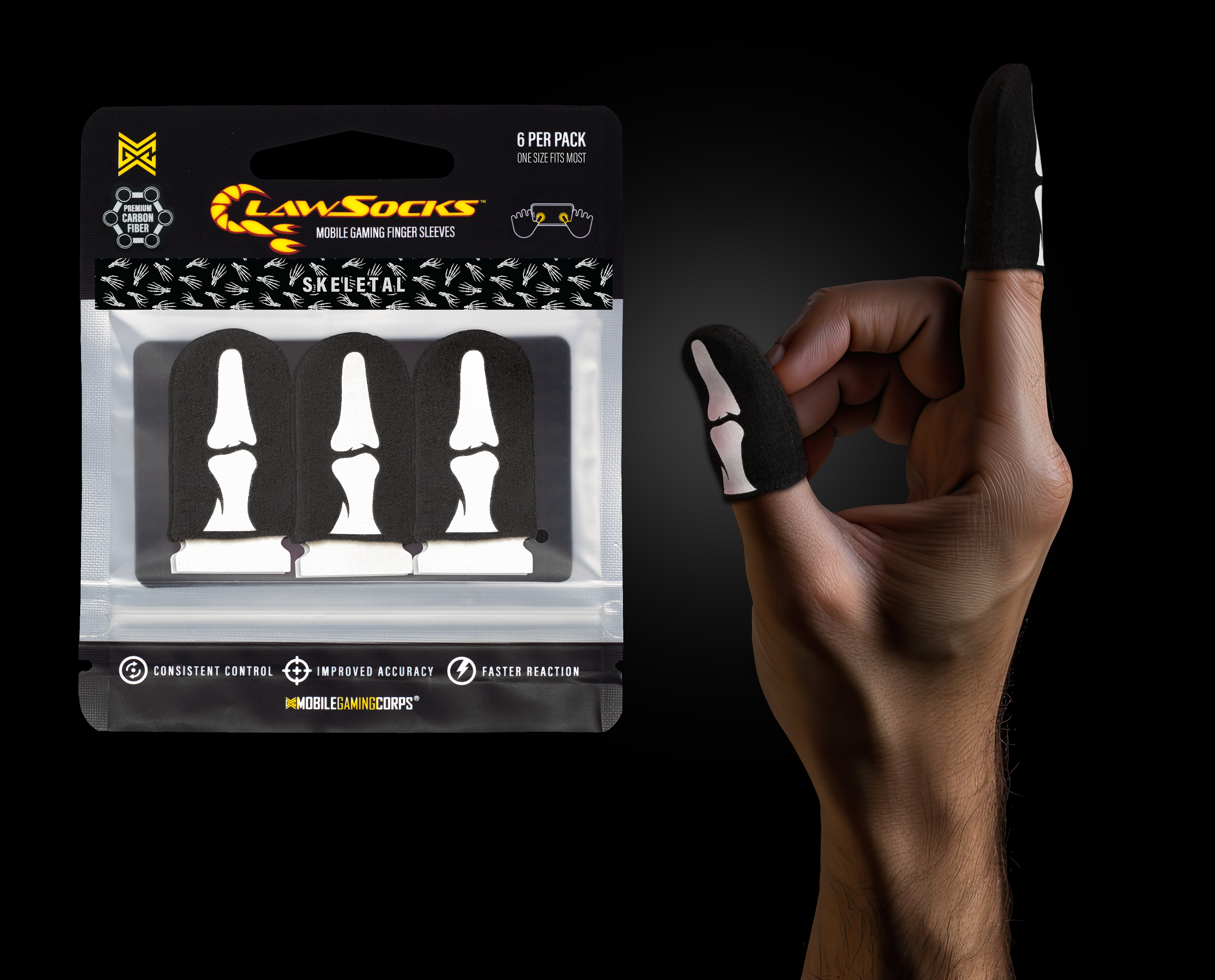 ClawSocks - Skeletal (Carbon Fiber) – MGC Gaming Store