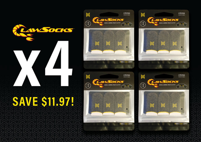 ClawSocks Bundle - 4 Packs (24 sleeves)