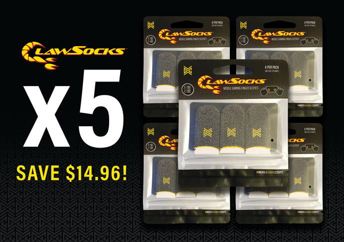 ClawSocks Bundle - 5 Packs (30 sleeves)